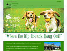 Tablet Screenshot of doggydaycareandspa.com